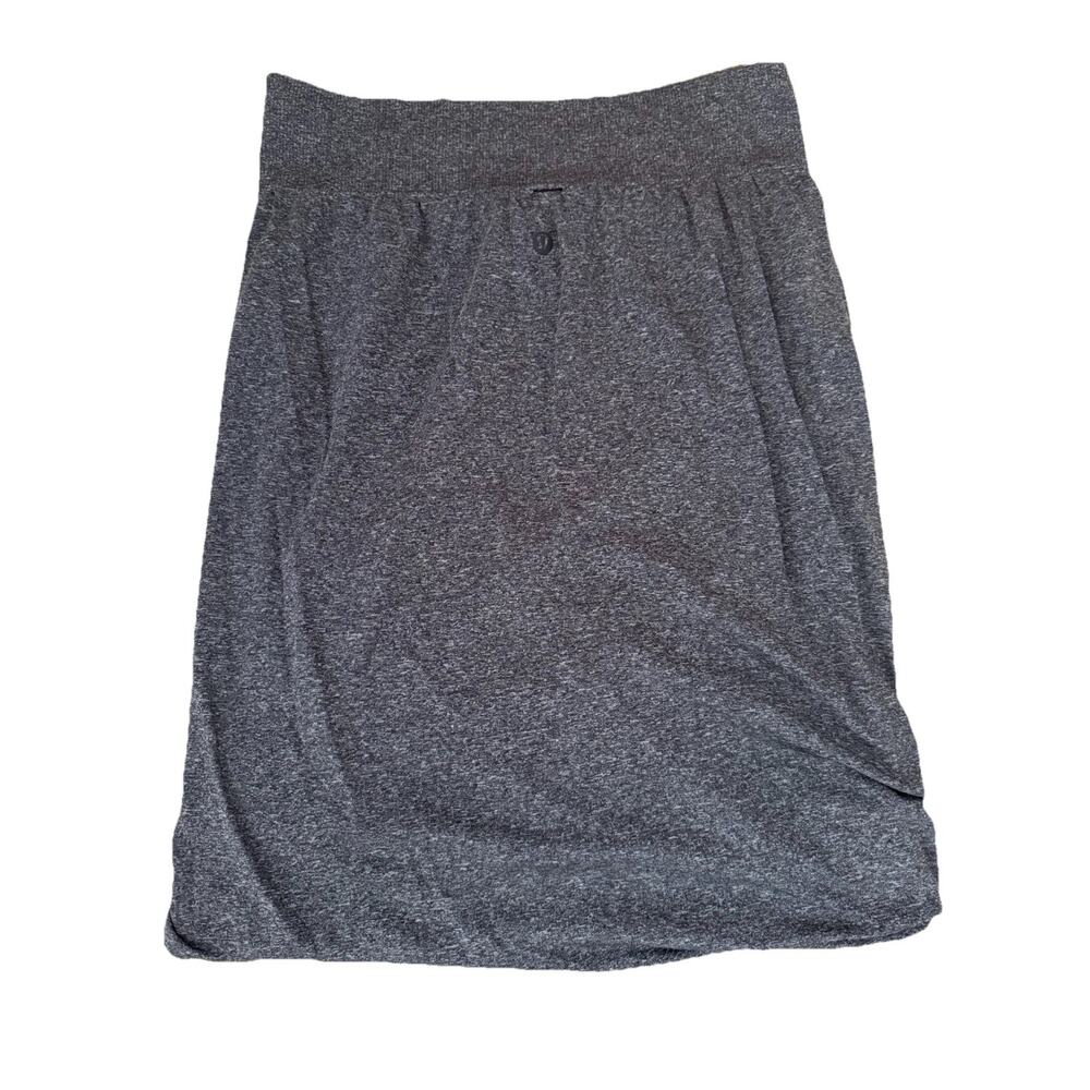 Lululemon City Skirt Heathered Gray Stretch Knit Pull-On Athletic Casual XS S
